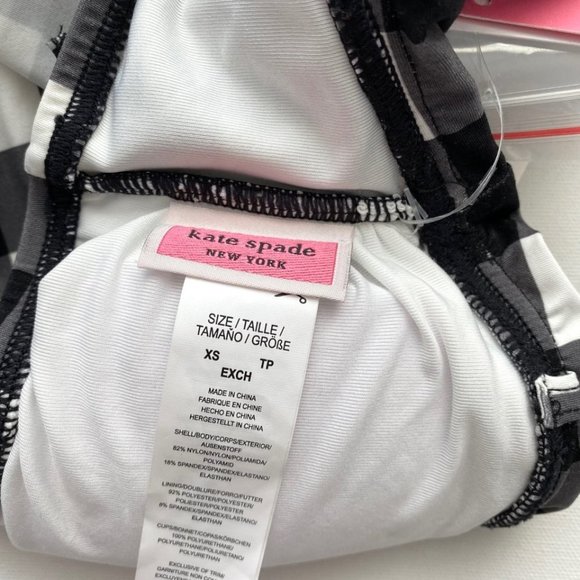 Kate Spade New York Shoreside Plaid Ruffled Bandeau Swimwear - Picture 6 of 9